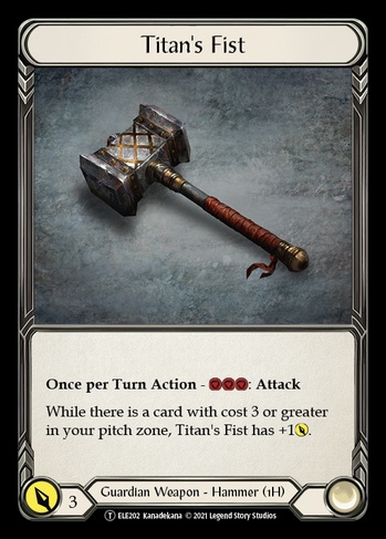 FAB 巨人の鉄槌 Titan's Fist CF Titan's Fist (ELE-U) #ELE202 | Dragon Shield Flesh and Blood Card
