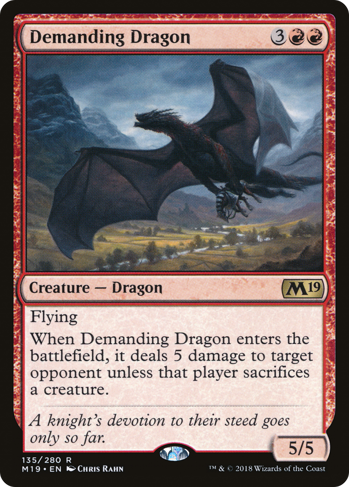 Demanding Dragon (M19) #135 | Dragon Shield MTG Card Manager