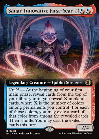 mtg exile cards from the top of your library until Stella Lee, Wild Card (Borderless) [Outlaws of Thunder Junction Comman