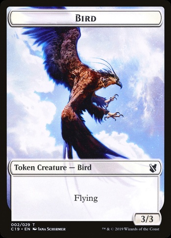 mtg cards that make bird tokens Token (006) [Dominaria United Tokens] 2 Illustrated by David Frasheski All Magic Rules Text: blue, bird, token,