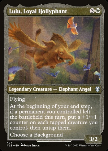 Lulu, Loyal Hollyphant (CLB) #477 | Dragon Shield MTG Card Manager Lulu, Loyal Hollyphant (CLB) #477 | Dragon Shield MTG Card Manager