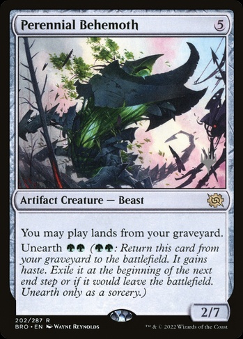 unearth cards mtg Perennial Behemoth (PBRO) #202p All cards will be carefully packed for safe transit Unearth