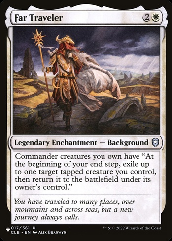 mtg background cards Far Traveler (PLST) #CLB-17 mtg background cards Type: Enchantment,