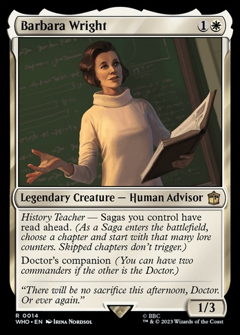 Barbara Wright (WHO) #14 | Dragon Shield MTG Card Manager