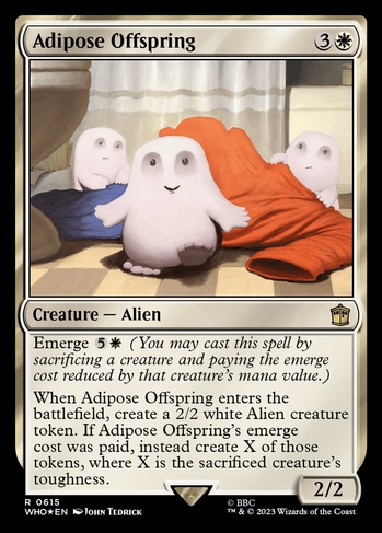 offspring cards mtg Stainless Steel Offspring Token - Metal MTG Tokens main image 0