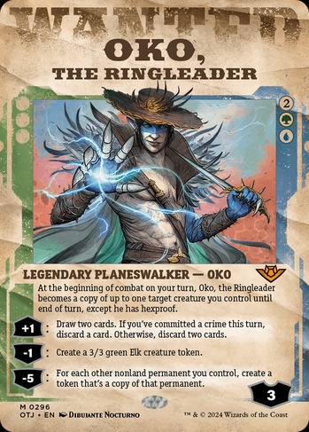 mtg otj cards Oko, the Ringleader (OTJ) #296 Djinn of Fool's Fall ·