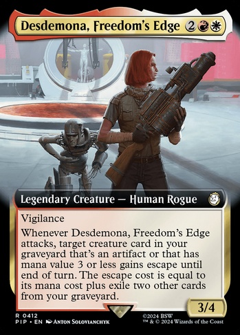 Desdemona, Freedom's Edge (PIP) #412 | Dragon Shield MTG Card Manager