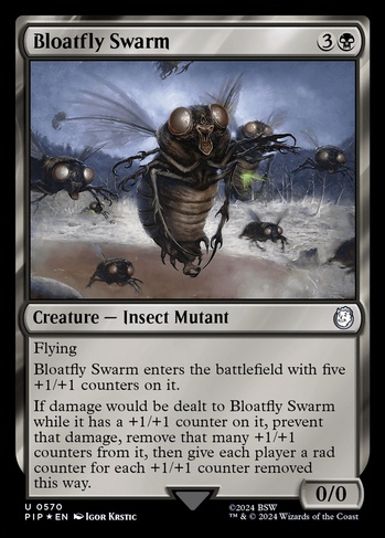 cards that give rad counters mtg Bloatfly Swarm (PIP) #570
