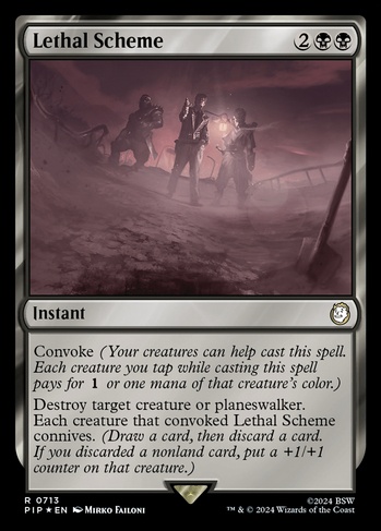 Lethal Scheme (PIP) #713 | Dragon Shield MTG Card Manager Lethal Scheme (PIP) #713 | Dragon Shield MTG Card Manager