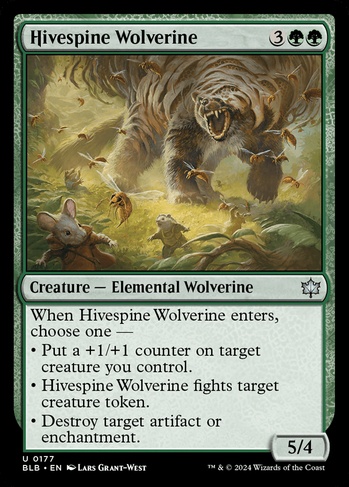 mtg wolverine card Magic the Gathering Secret Lair x Marvel's (The next time he would be destroyed this turn Hivespine Wolverine (BLB) #177 |