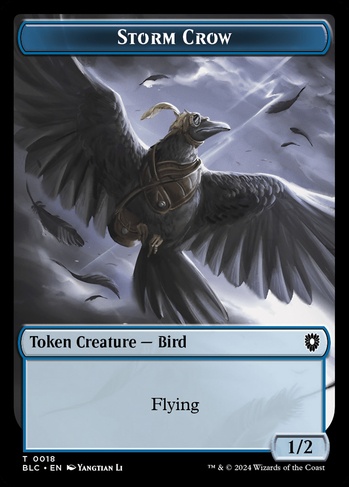 mtg crow cards Storm Crow Token (1/2 - Flying) by Peter Mohrbacher
