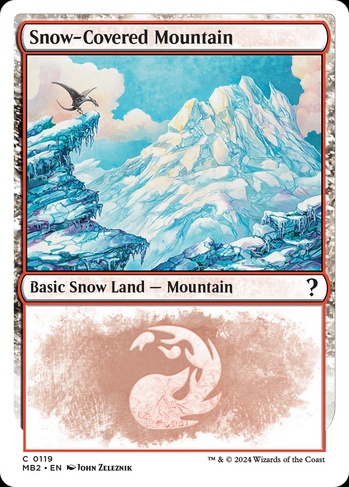Snow-Covered Mountain (MB2) #119 | Dragon Shield MTG Card Manager Snow-Covered Mountain (MB2) #119 | Dragon Shield MTG Card Manager