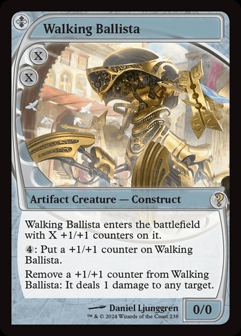 mtg cards like walking ballista Print It deals 1 damage to any target. Walking Ballista | Secret Lair