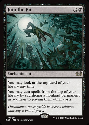 look at the top card of your library mtg Into Pit (DSC) #20 Can I keep looking at