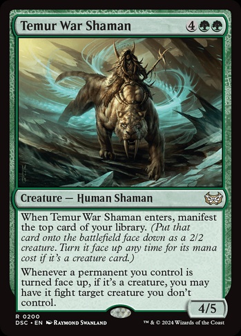 mtg turn face down card face up Temur War Shaman (DSC) #200