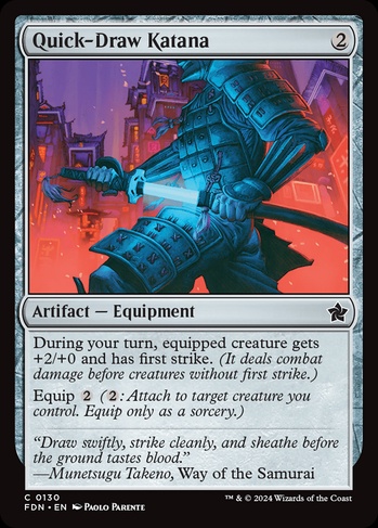 Quick-Draw Katana (FDN) #130 | Dragon Shield MTG Card Manager