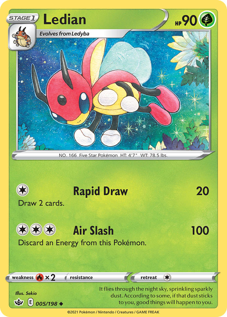Ledian (CRE) #005 | Dragon Shield Pok TCG Card Manager