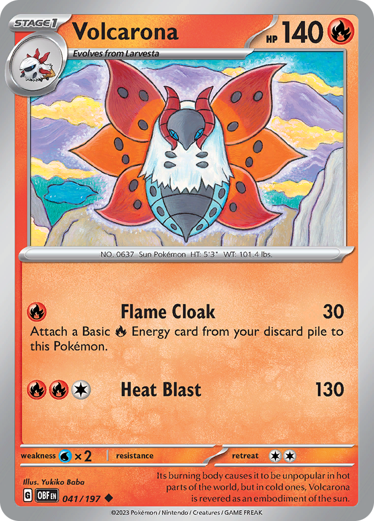 Volcarona (OBF) #041 | Dragon Shield Pok TCG Card Manager Volcarona (OBF) #041 | Dragon Shield Pok TCG Card Manager