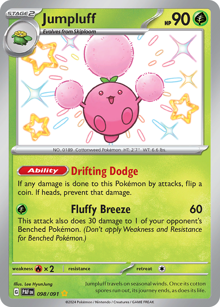 pokemon card jumpluff Wizards of the Coast Neo Genesis Holofoil #7/111 : Toys & Games Evolves from Skiploom Type Jumpluff 004/203 Evolving Skies -