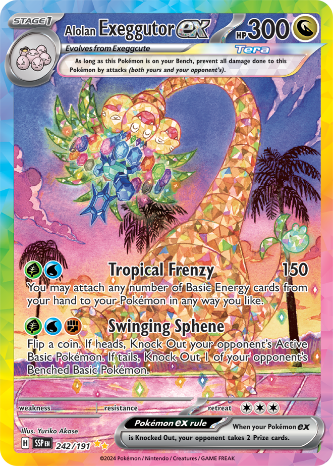 Alolan Exeggutor ex (SSP) #242 | Dragon Shield Poké TCG Card Manager