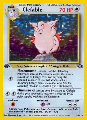 Clefable (BASE2) #1 | Dragon Shield Poké TCG Card Manager