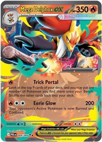 pokemon card delphox V - 027/196 Ultra Rare Evolves from Braixen Type delphox v pokemon card value