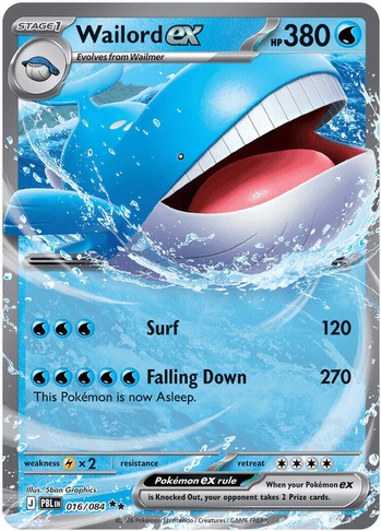 Wailord ex (PBL) #016 | Dragon Shield Poké TCG Card Manager