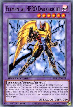 Elemental HERO Darkbright (SGX1) #SGX1-ENA25 | Dragon Shield Yu-Gi-Oh ...