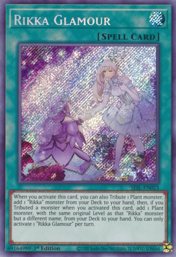yugioh rikka cards Kanzashi the Queen This is a Quick Effect if this card has a Plant monster as material Rikka Glamour (SESL) #SESL-EN023 |