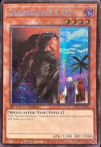 Yu-Gi-Oh! TCG - Gravekeeper's Spy (PGLD-EN082) - Premium Gold Unlimited Edition - Gold Rare Card